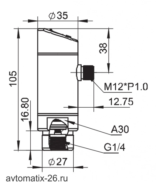 Датчик давления EMA Electronics PA1166