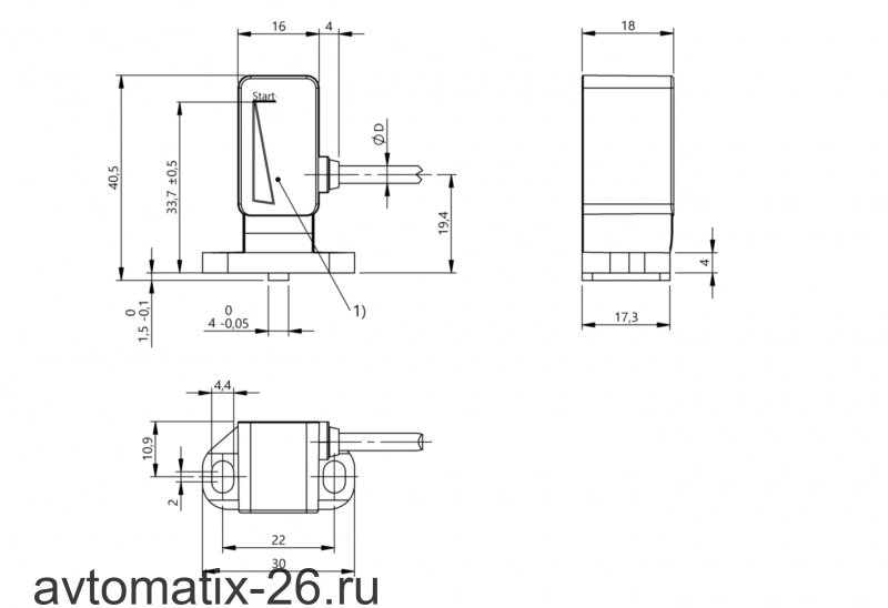 Индуктивный датчик линейных перемещений Balluff BIP LD2-T017-04-BP01