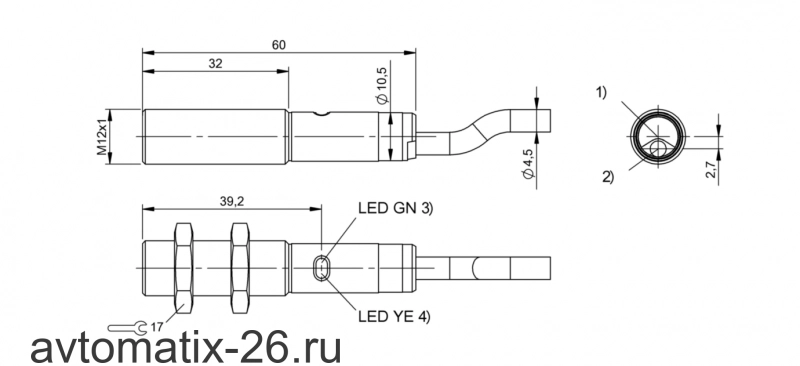 Оптический датчик Balluff BOS 12M-PO-RD12-02
