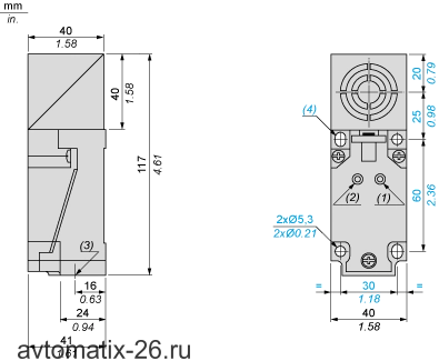 Емкостной датчик Telemecanique XT7C40FP262H7