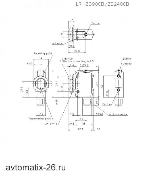 Лазерный датчик смещения KEYENCE LR-ZB90CB