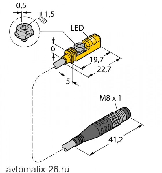Магнитный датчик TURCK BIM-UNTK-AN6X-0.3-PSG3M