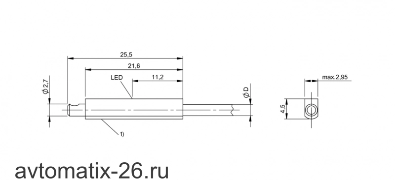 Магнитный датчик для цилиндра Balluff BMF 303K-PS-C-2A-SA7-PU-01