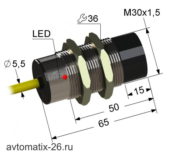 Индуктивный датчик с аналоговым выходом Мега-К PS2D-30M65-15N91-K