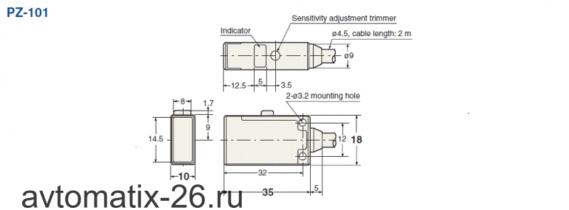 Оптический датчик KEYENCE PZ-101
