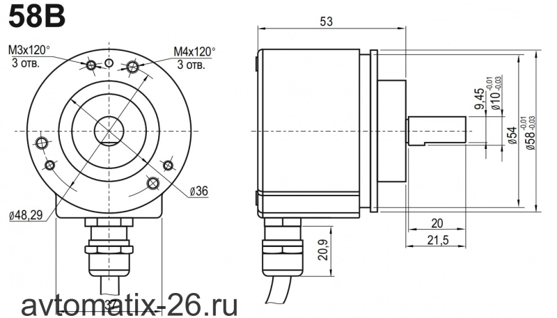 Инкрементальный энкодер INNOCONT EIP 58BO 10630V1000-R2