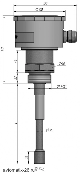 Емкостной уровнемер СЕНСОР ДНЕ-4С009-110К40