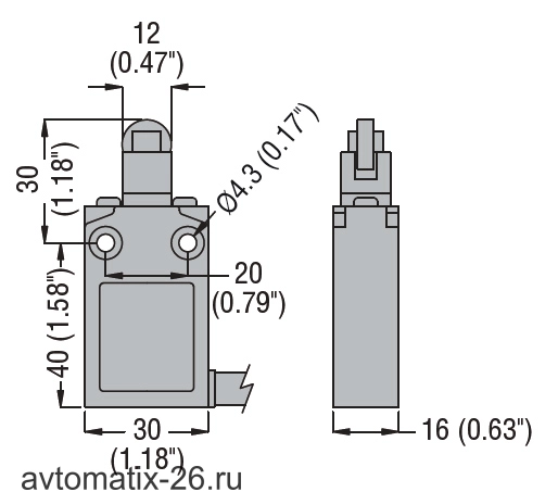 Kонцевой выключатель Lovato Electric KPB1L11