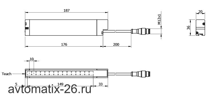 Световая завеса Micro Detectors CR1/BP-1V