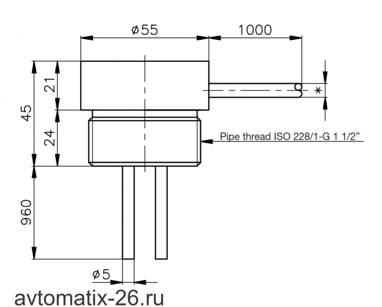 Датчик уровня Carlo Gavazzi VT2
