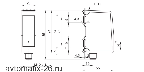 Лазерный датчик расстояния Baumer OM70-X0500.HI0660.VI