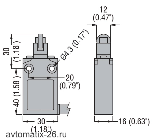 Kонцевой выключатель Lovato Electric KPB4L11