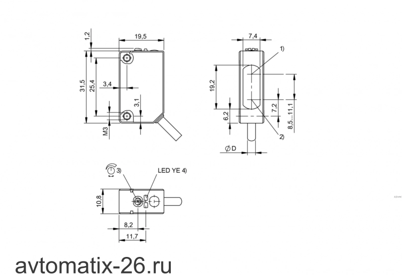 Оптический датчик Balluff BOS 5K-NO-RH12-02
