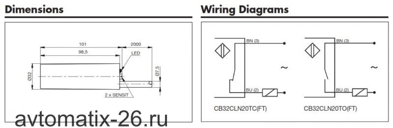 Емкостный датчик Carlo Gavazzi CB32CLN20TOFT