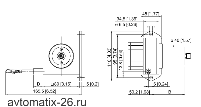 Тросиковый энкодер TURCK DW1000-110-PA-H1441