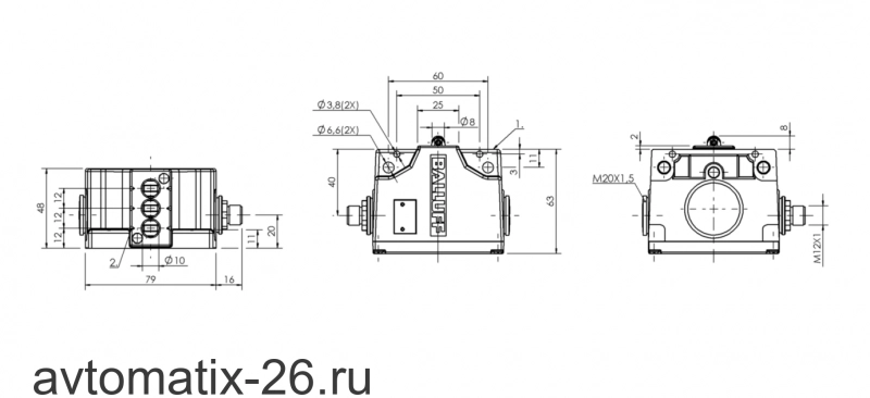 Блочный выключатель Balluff BNS 813-B03-L12-61-A-12-03-S80R