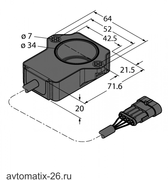 Энкодер TURCK RI40P1-QR20-LU4X2-0.24-AMP01-3P