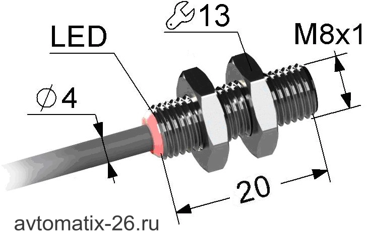 Индуктивный датчик Мега-К PS2-08M20-2B11-K