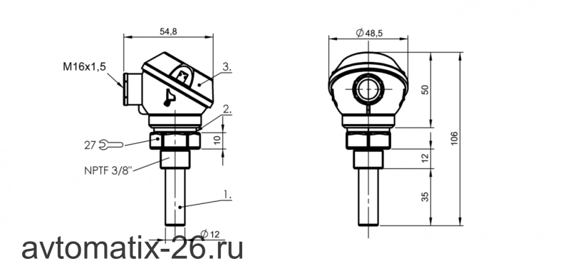 Емкостной датчик Balluff BCS S03T401-NOCFNH-KM16-T02