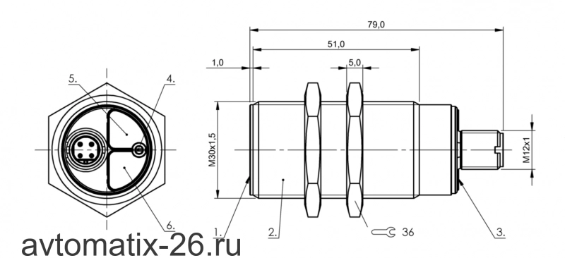 Емкостной датчик Balluff BCS M30B4I2-NSC15D-S04K