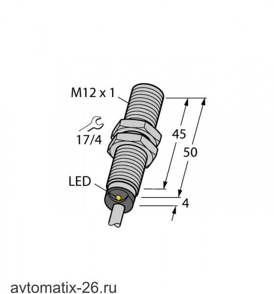 Индуктивный датчик TURCK BI4-M12-VP6X 7M