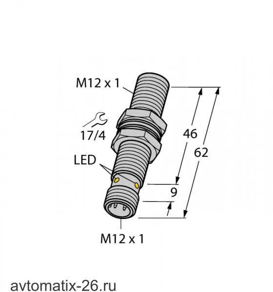 Индуктивный датчик TURCK BI4U-EM12EWD-VP44X-H1141
