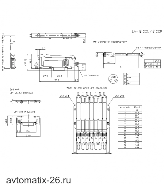 Усилитель KEYENCE LV-N12CN