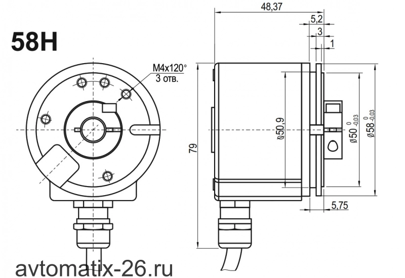Инкрементальный энкодер INNOCONT EIP 58HO 12630V12-R2