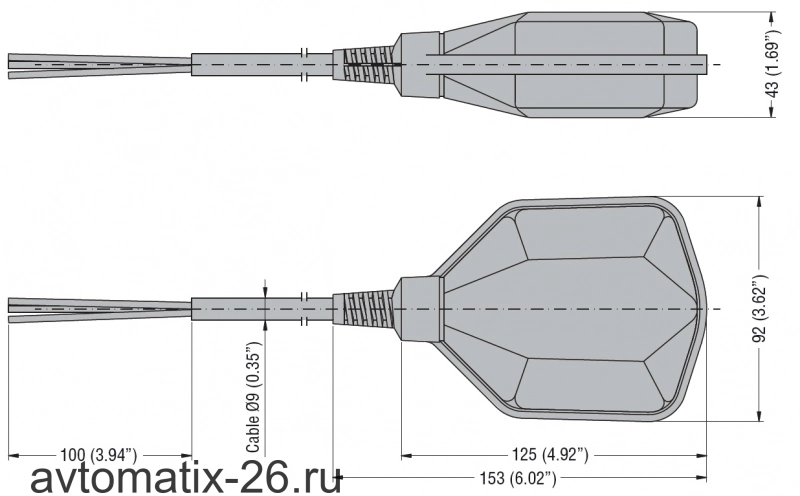 Поплавковый датчик уровня Lovato Electric LVFSP1W20