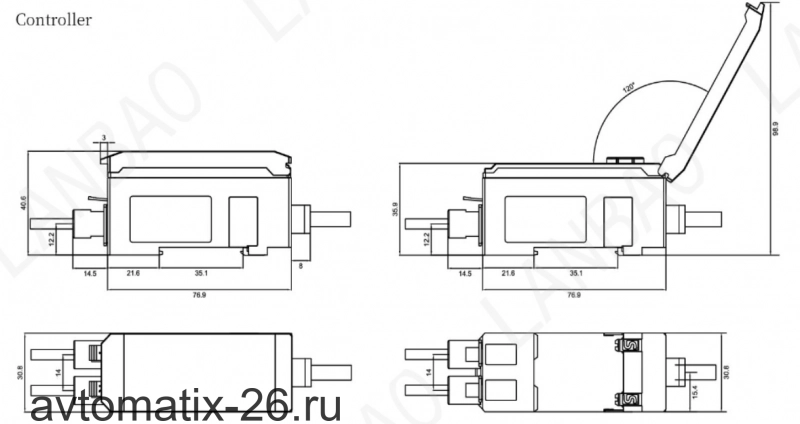Датчик кромки и ширины (Контроллер) LANBAO PDT-CT01
