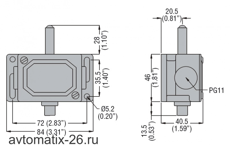 Kонцевой выключатель Lovato Electric PLNA2A