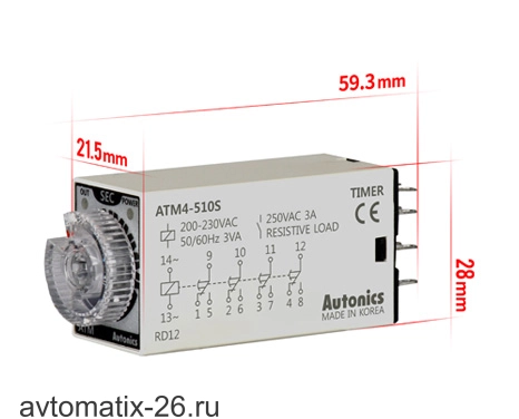Таймер задержки включения Autonics ATM4-230M