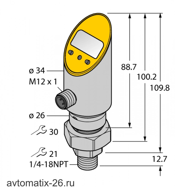Датчик давления TURCK PS040V-503-LI2UPN8X-H1141/3GD