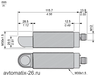 Ультразвуковой датчик Telemecanique XXA30B2PM12