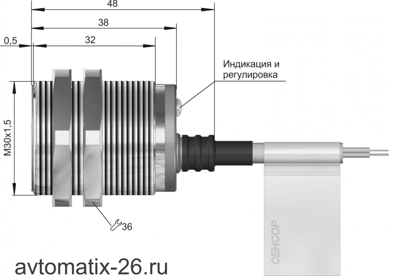 Индуктивный датчик СЕНСОР ВБИ-М30-34В-1113-С.51