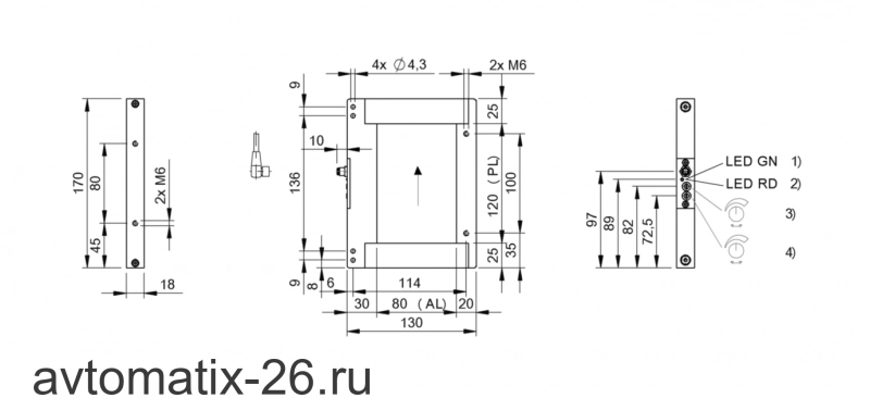 Щелевой датчик Balluff BOW A-1208-PS-C-S49