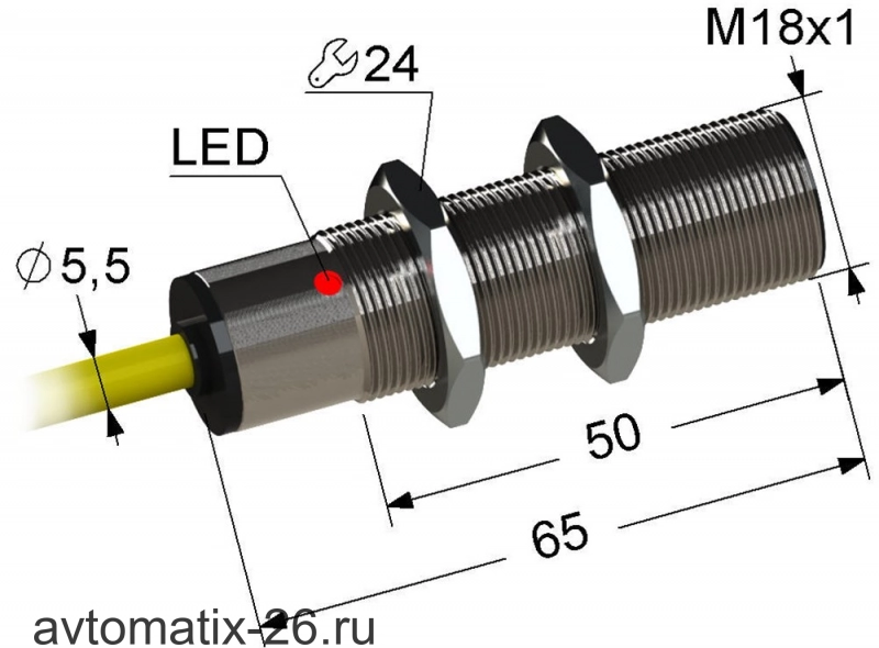 Индуктивный датчик Мега-К PS2-18M65-8B21-K