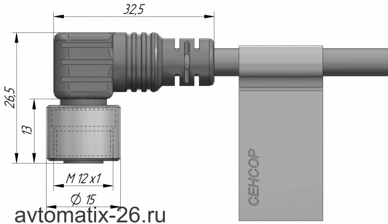 Разъем с кабелем СЕНСОР С12-12УР-02-3