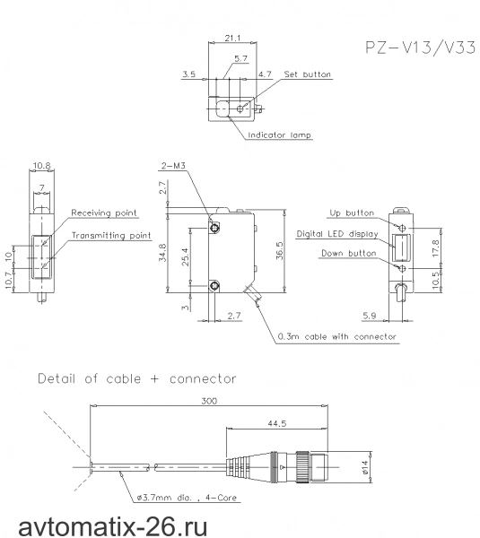 Оптический датчик KEYENCE PZ-V15