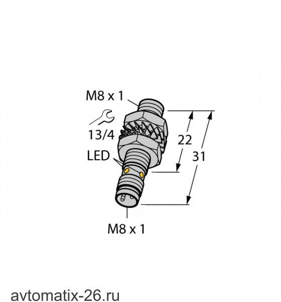 Индуктивный датчик TURCK BI1.5-EG08K-AP6X-V1131