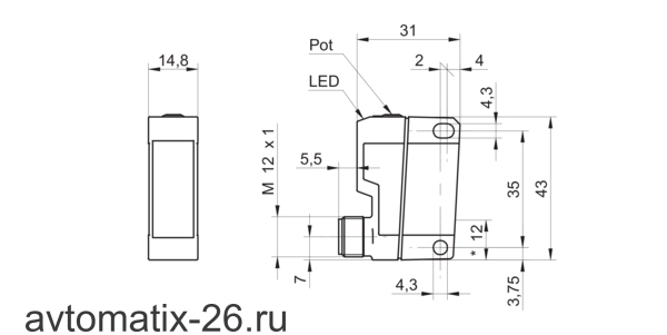 Оптический датчик Baumer OHDK 14N5101/S14
