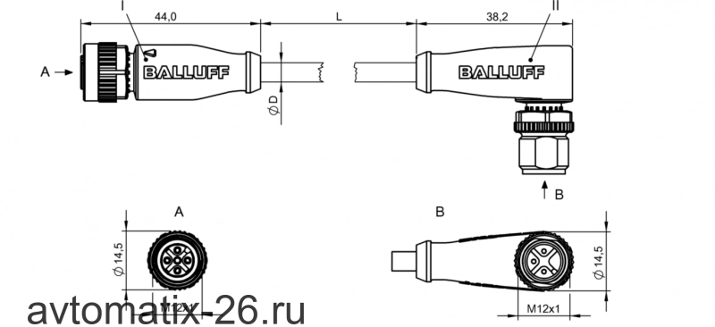 Соединительный кабель Balluff BCC M415-M423-3A-602-PX43T2-010