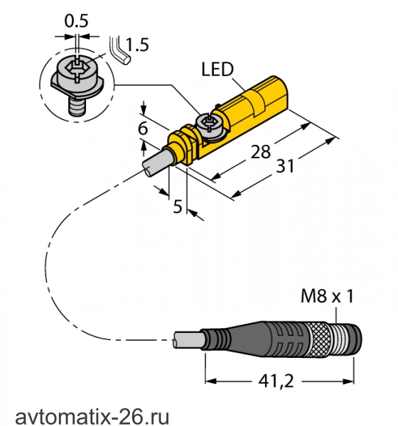 Магнитный датчик TURCK BIM-UNT-AP6X-0.6-PSG3M