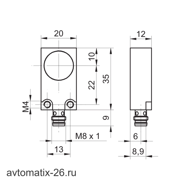 Индуктивный датчик расстояния Baumer IWFM 20U9503/S35