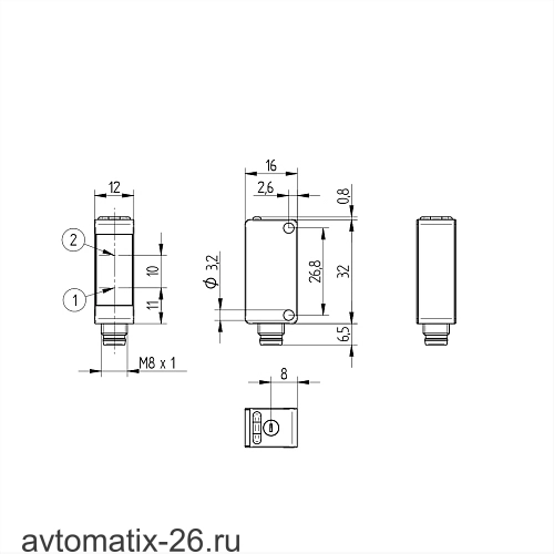 Оптический датчик Wenglor P1KH012