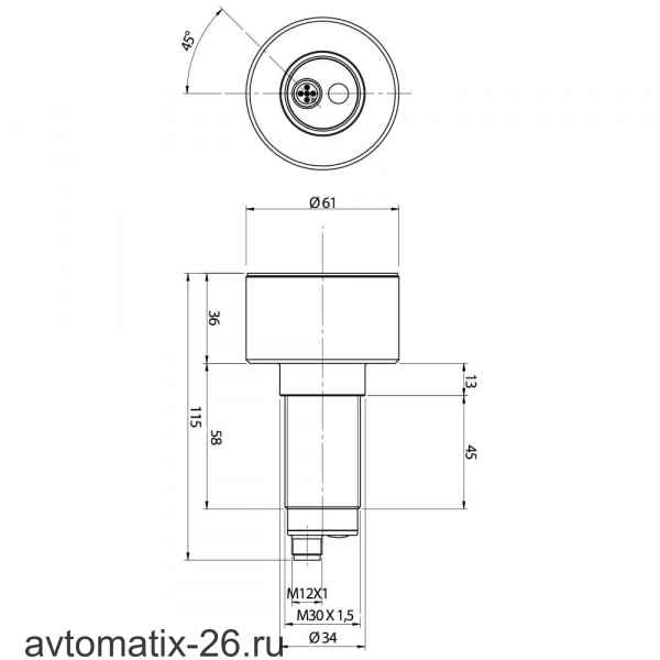 Ультразвуковой датчик расстояния Micro Detectors UT5L/G6-1ESYIO