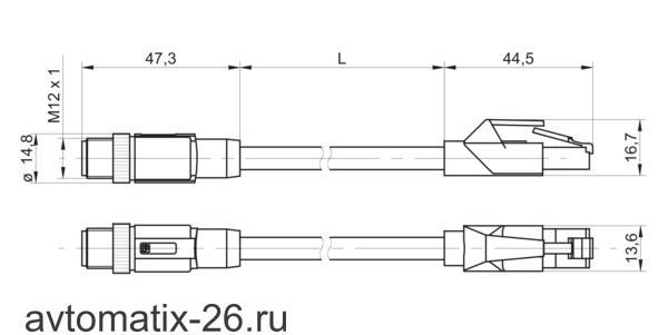 Соединительный кабель Baumer KSG 34A/KSG45AP0200G/E