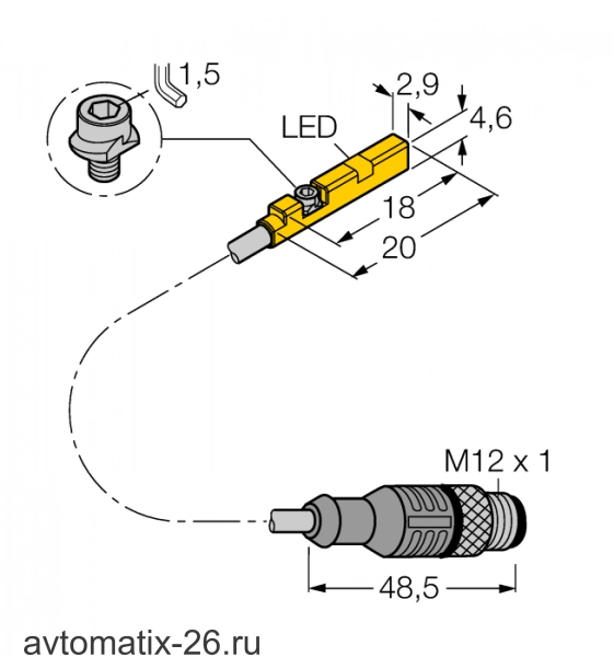 Магнитный датчик TURCK BIM-UNR-AN6X-0.3-RS4