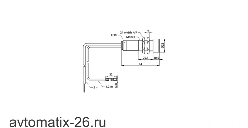 Датчик двойного листа Microsonic dbk+5/Empf/3BEE/M18