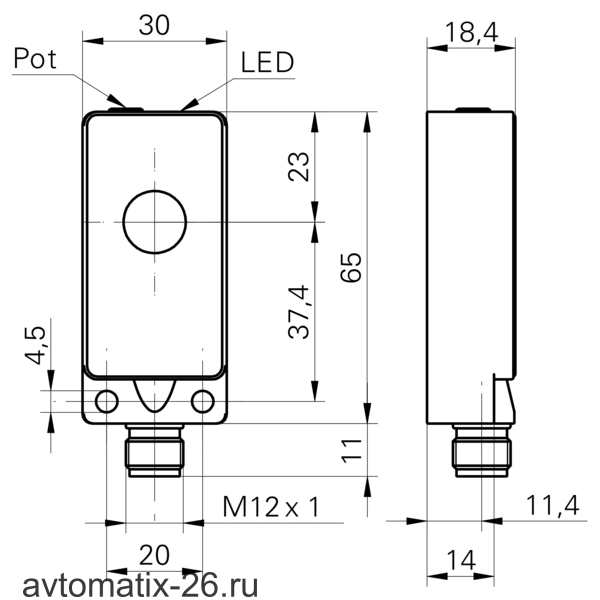 Ультразвуковой барьер Baumer UEDK 30P5103/S14
